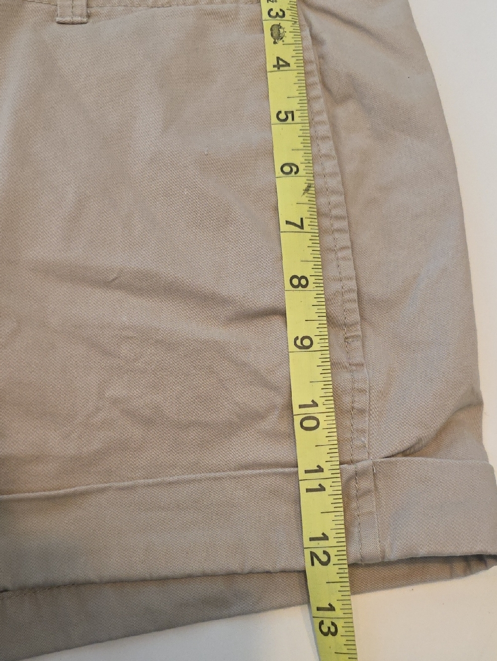 Old Navy Khaki Chino Shorts 3.5" Rolled Oats Women's Size 12 Summer Preppy Norm - Picture 10 of 10